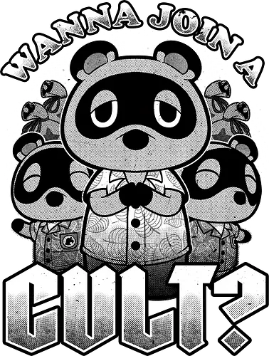 Raccoon Island Dark Cult - Crossing, Animal, Animals, Cute, Cute Animals, Tanuki, Raccoons, Raccoon, Video Game, Video Games, Game, Games, Dark, Dark Humor, Dark Comedy, Cult, Occult, Occultism, Farming, Adventure, Island, Gaming, Join Me, Join